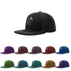 Caipíní snapback ábhar geansaí dubh