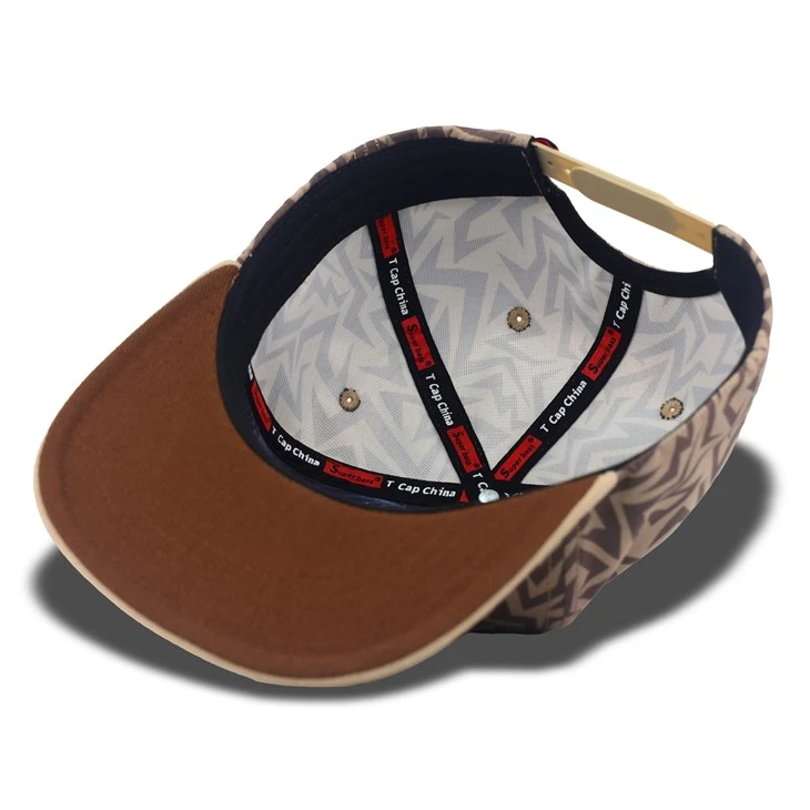 Light Brown Rocket Rubber Snapback Cap