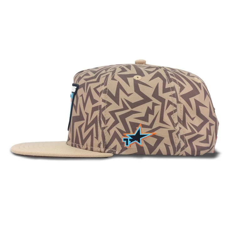 Light Brown Rocket Rubber Snapback Cap